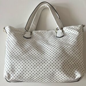 Neiman Marcus White Faux Leather Handbag
